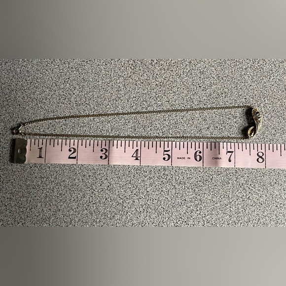 Vintage Gold Toned Clear Rhinestone Necklace Stamped NA. - Picture 7 of 8